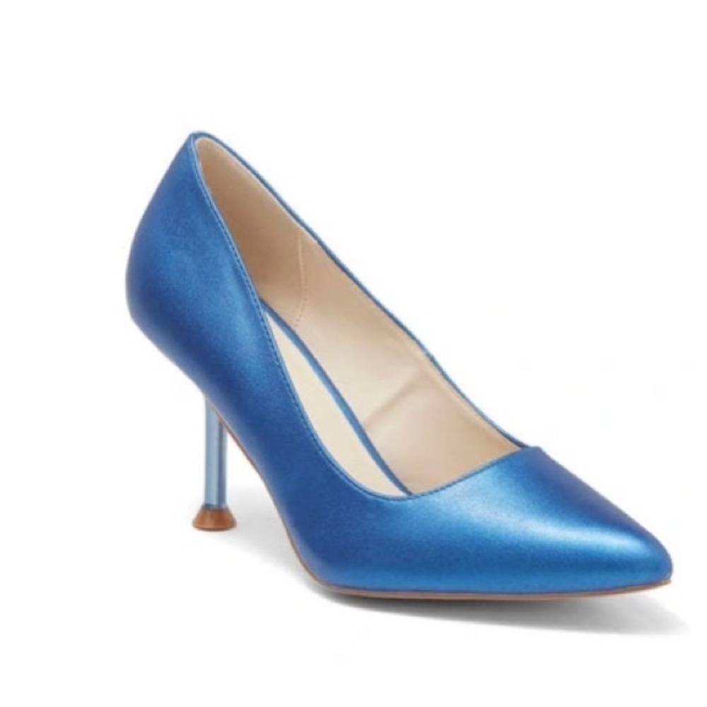 NWOT H by Halston Size 6 SAMUI POINTED TOE PUMP IN BLUE